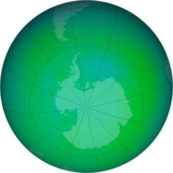 December 1989 monthly mean Antarctic ozone